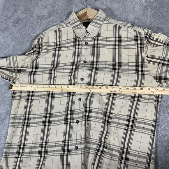 Dockers Plaid Button Up Cotton Pocket Long Sleeve Short Size Large Men’s - Picture 11 of 12